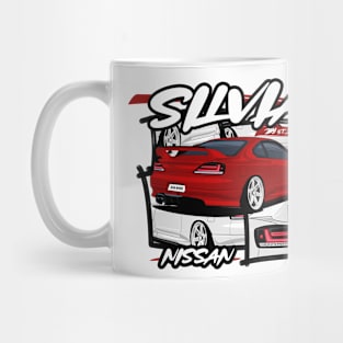 Red Nissasn Silvia S15, JDM Car Mug